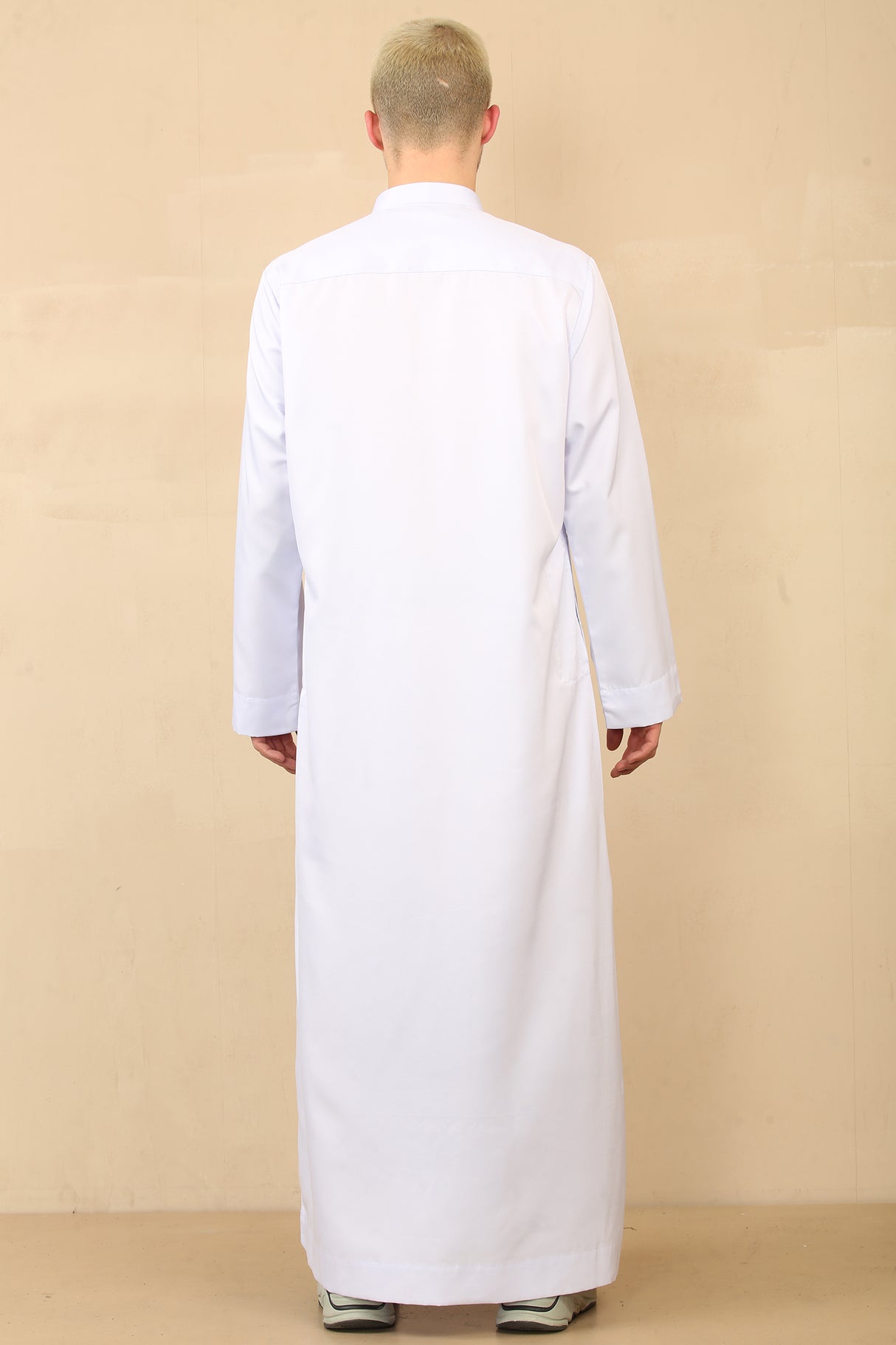 Men's Kuwaiti Matt Finish Zipper Jubba (White)