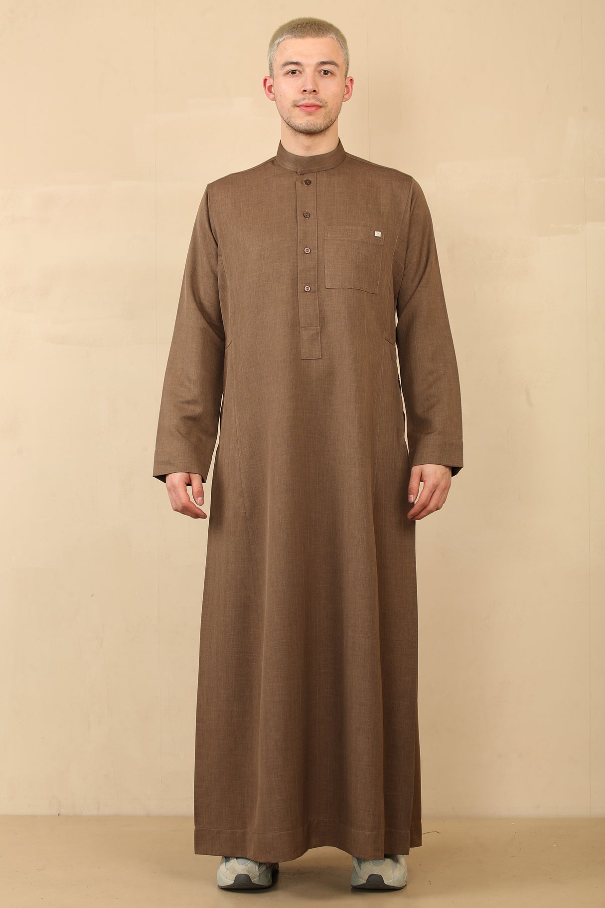 Men's Saudi Classic Luxury Thick Soft Jubba (Brown)