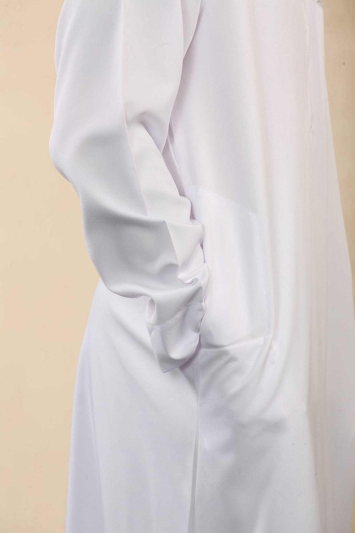Men's Hooded Zipper Matt Finish Jubba (White)