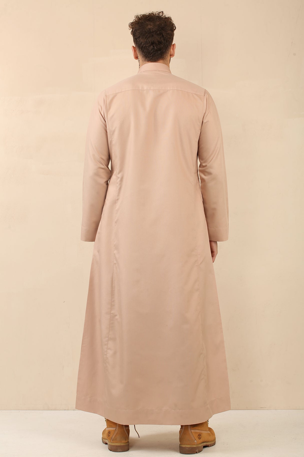 Men's Saudi Oxford Classic Zipper Jubba (Beige)