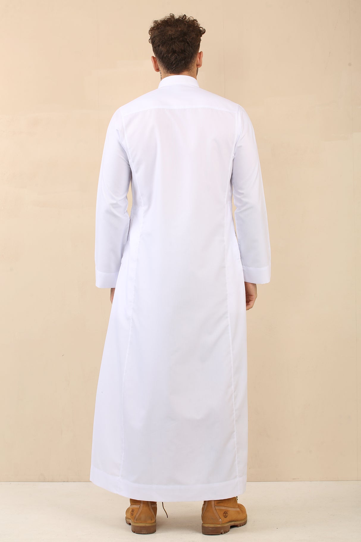 Men's Saudi Oxford Classic Zipper Jubba (White)