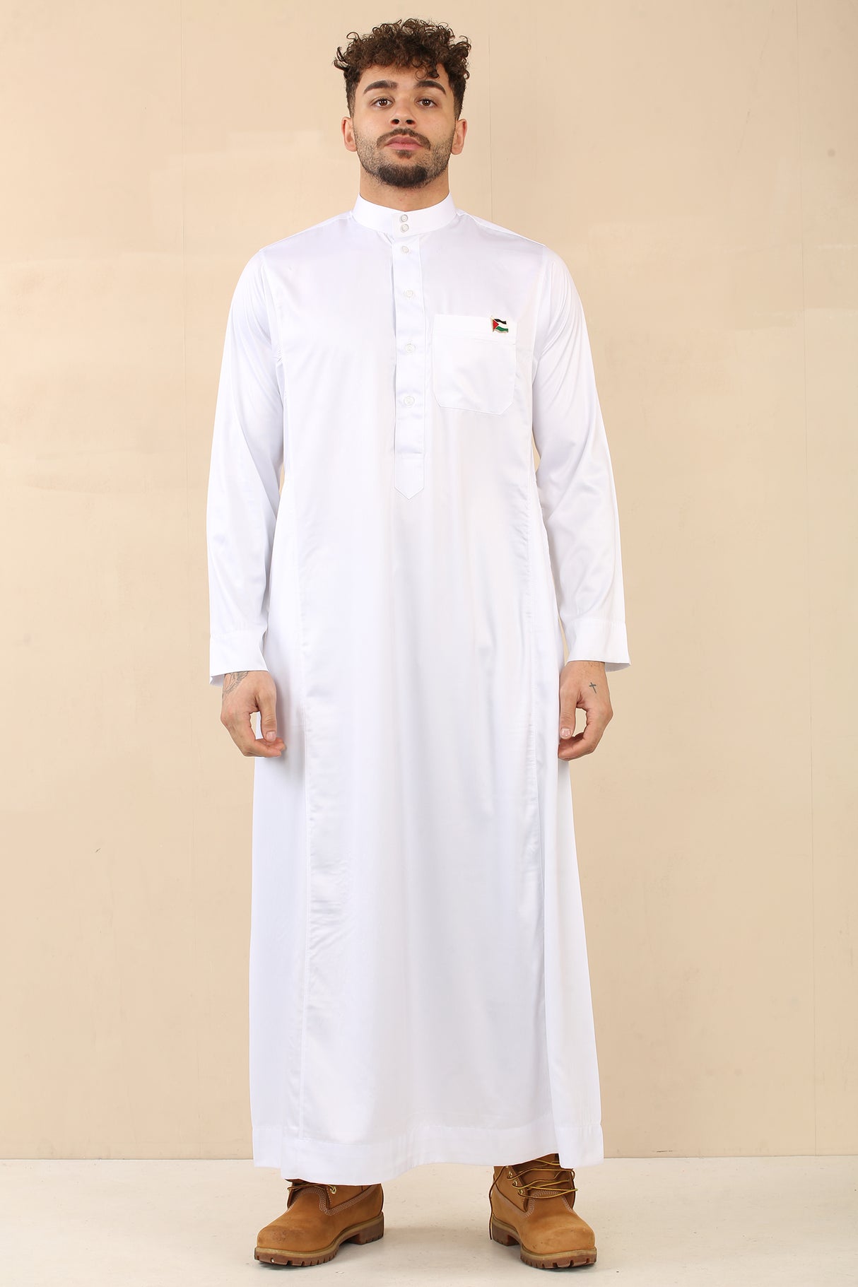Men's Saudi Classic Shiny Jubba (White)