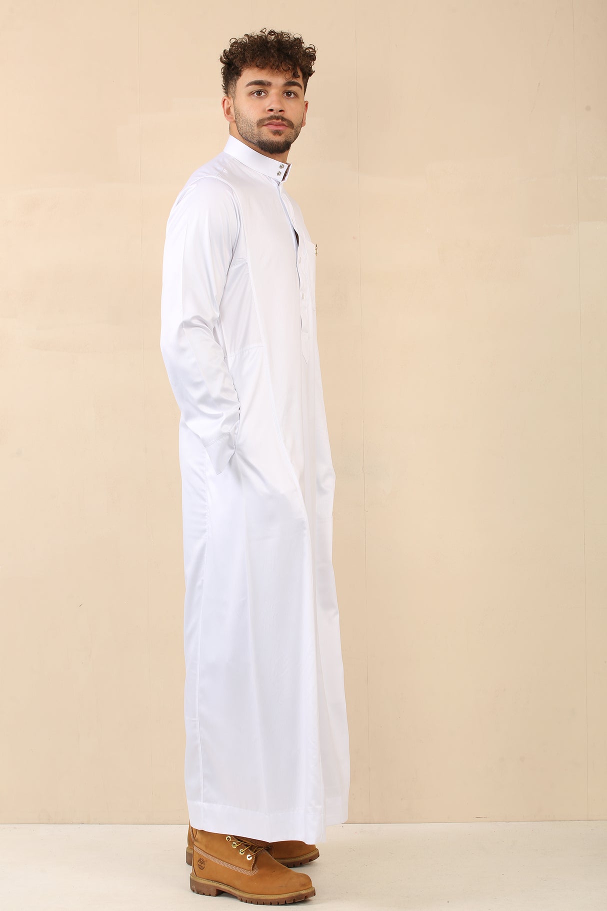 Men's Saudi Classic Shiny Jubba (White)