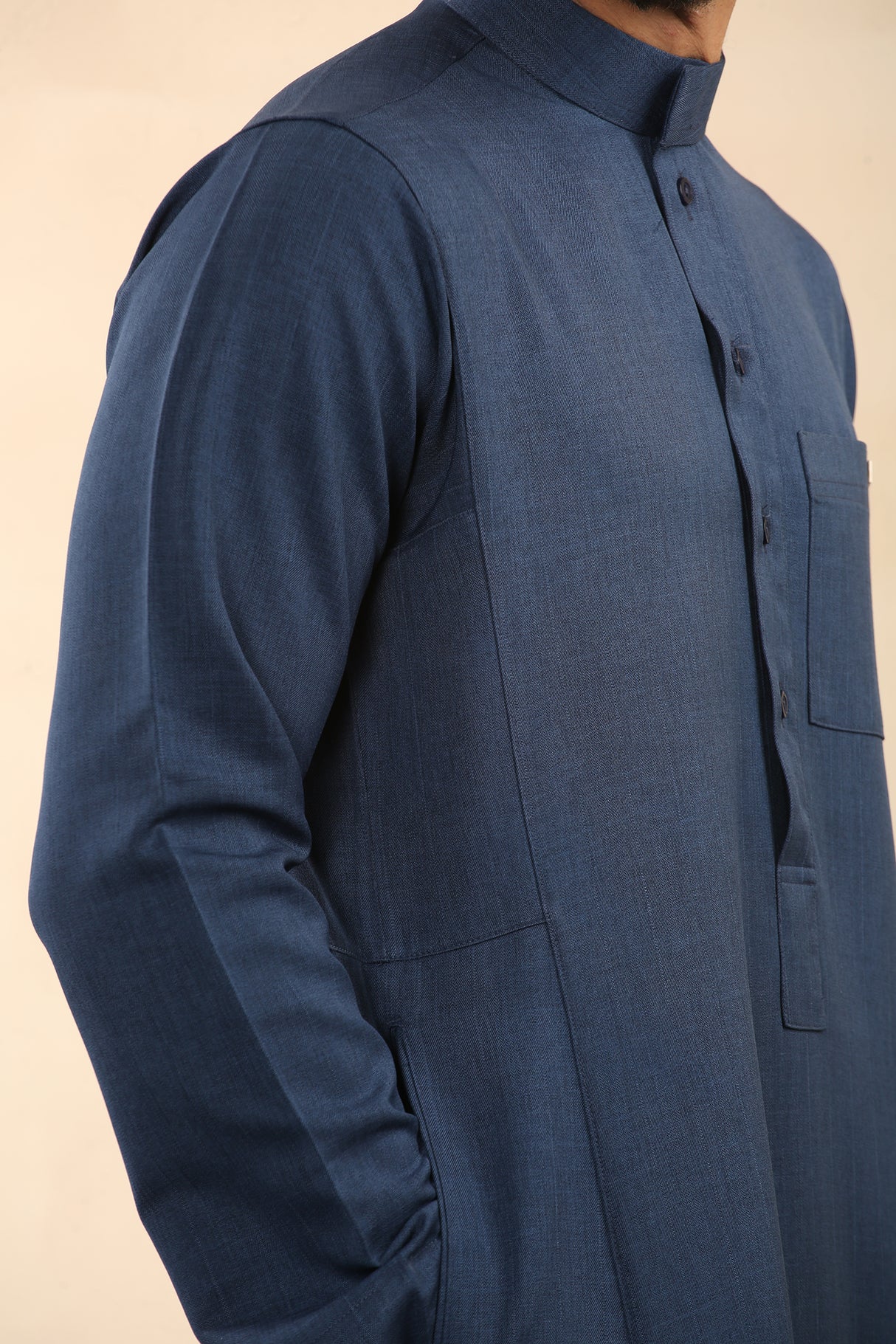 Men's Saudi Classic Luxury Thick Soft Jubba (Navy)