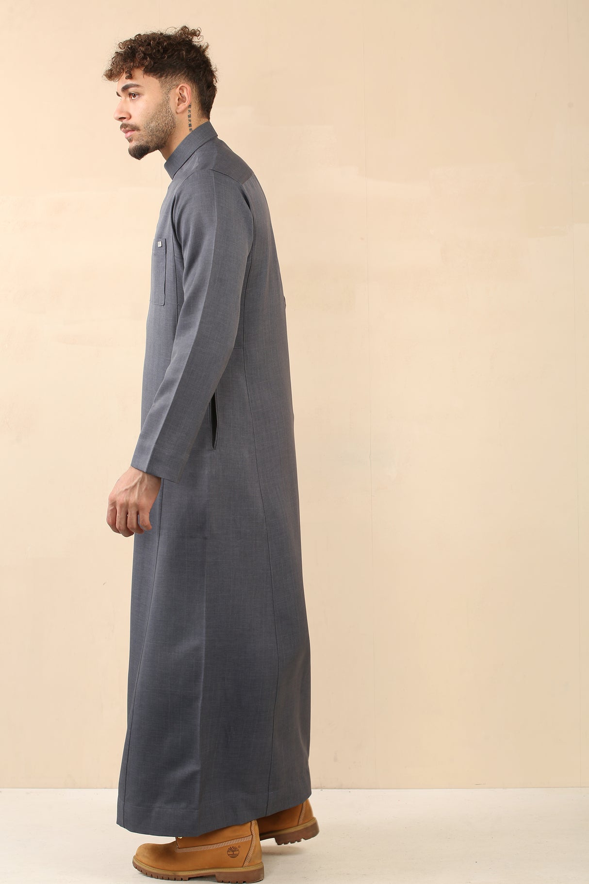 Men's Saudi Classic Luxury Thick Soft Jubba (Grey)