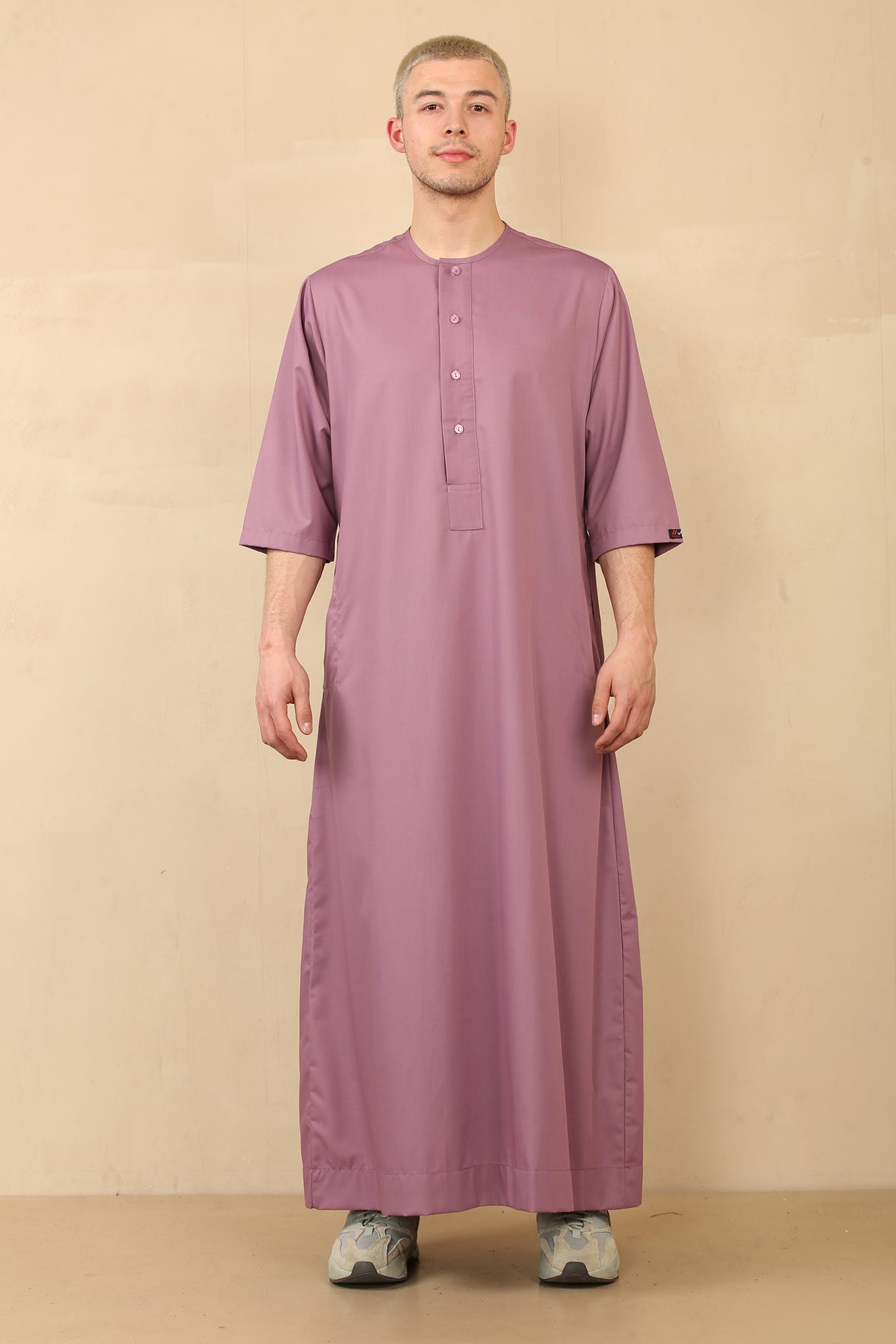 Men's Short Sleeve Viscose Jubba (Mauve)