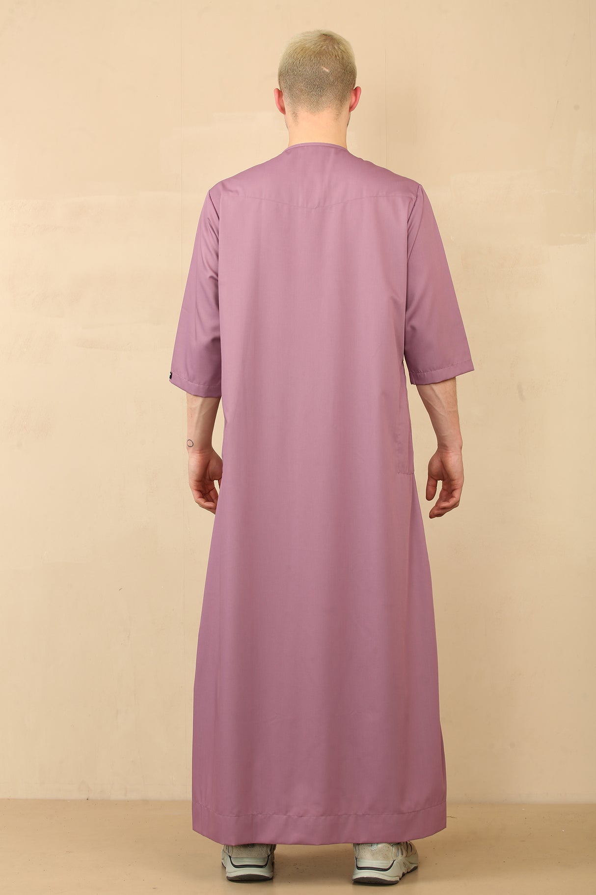 Men's Short Sleeve Viscose Jubba (Mauve)