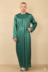 Men's Emirati Embroidered Shiny Tassel Jubba